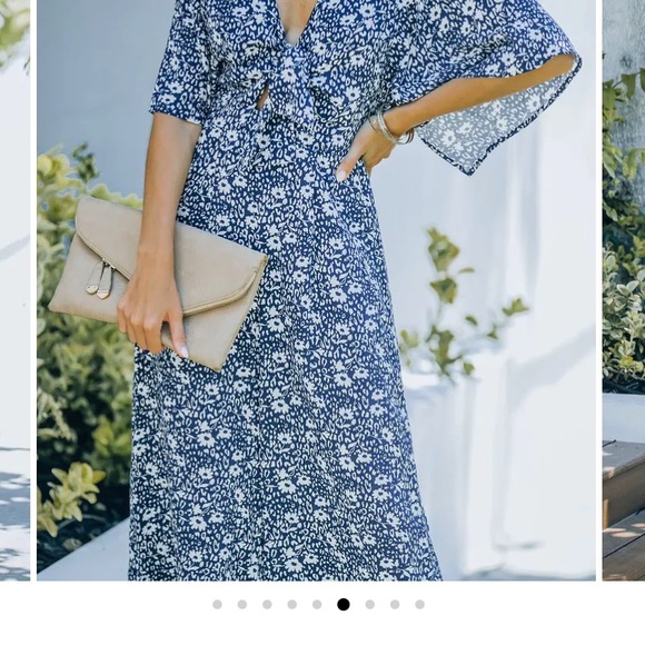 Epiphany Floral Tie Jumpsuit Size XL - Picture 4 of 5